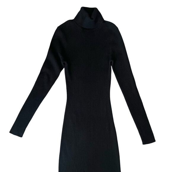Reformation Fernando Long Sleeve Turtleneck Cashmere Ribbed Knit Maxi Dress Sz S - Picture 7 of 15